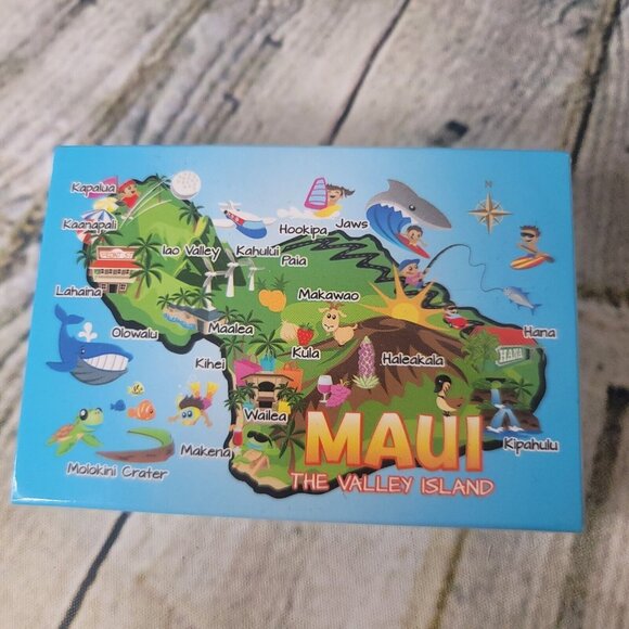 HAWAII Playing Cards Modern MAUI Fun Map The Valley Island Sealed New - Picture 1 of 3
